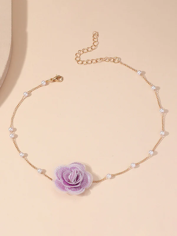 Three-Dimensional Flower Necklaces Accessories - Image 6