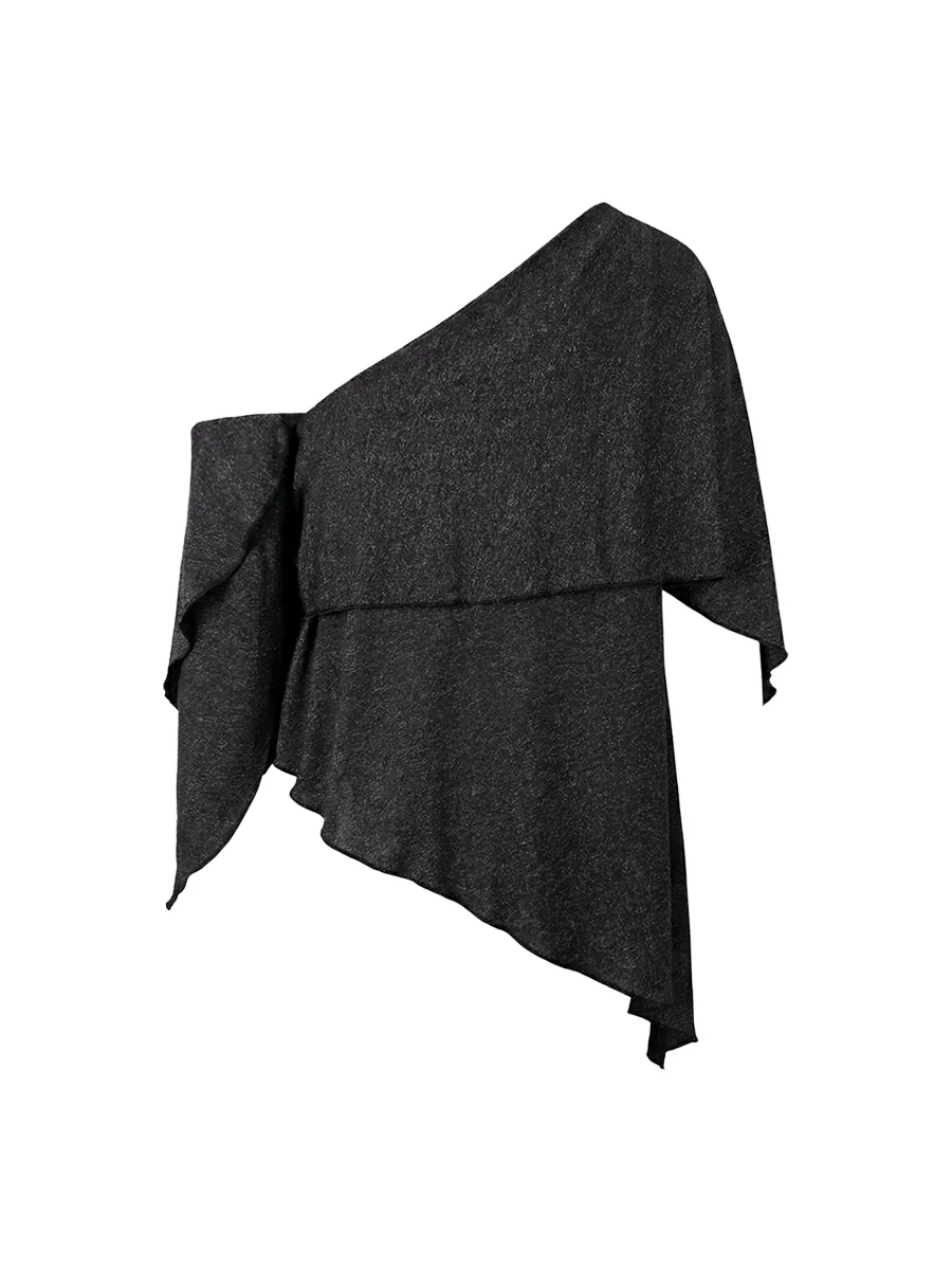 Urban Asymmetric One Shoulder Tunic Top - Image 5