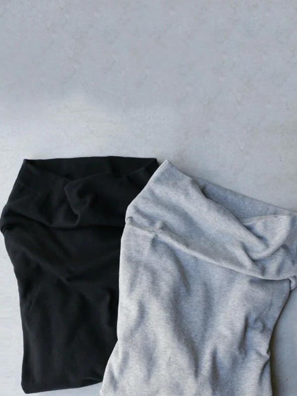 Urban Black&Gray High-Neck Long Sleeve Oversize T-Shirt - Image 15