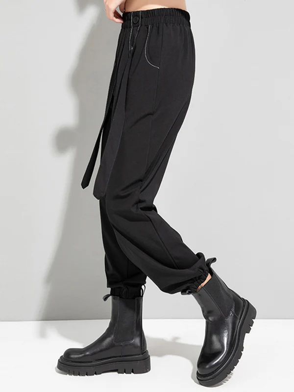 Urban High-Waisted Black Casual Pants Bottoms Harem Pants - Image 4