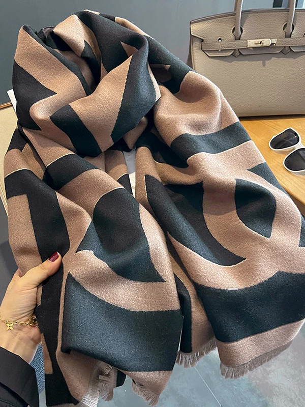 Urban Imitated Cashmere Printed Warm Shawl&Scarf - Image 8