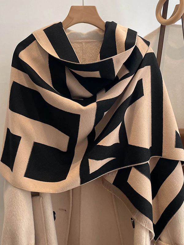 Urban Imitated Cashmere Printed Warm Shawl&Scarf - Image 9