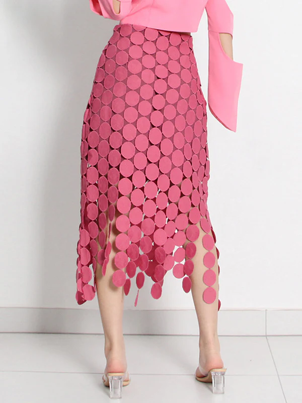 Urban Irregularity Tasseled Embroidered  Skirts - Image 3
