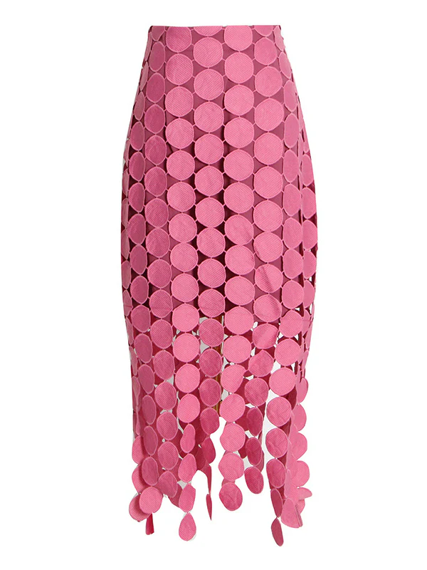 Urban Irregularity Tasseled Embroidered  Skirts - Image 4