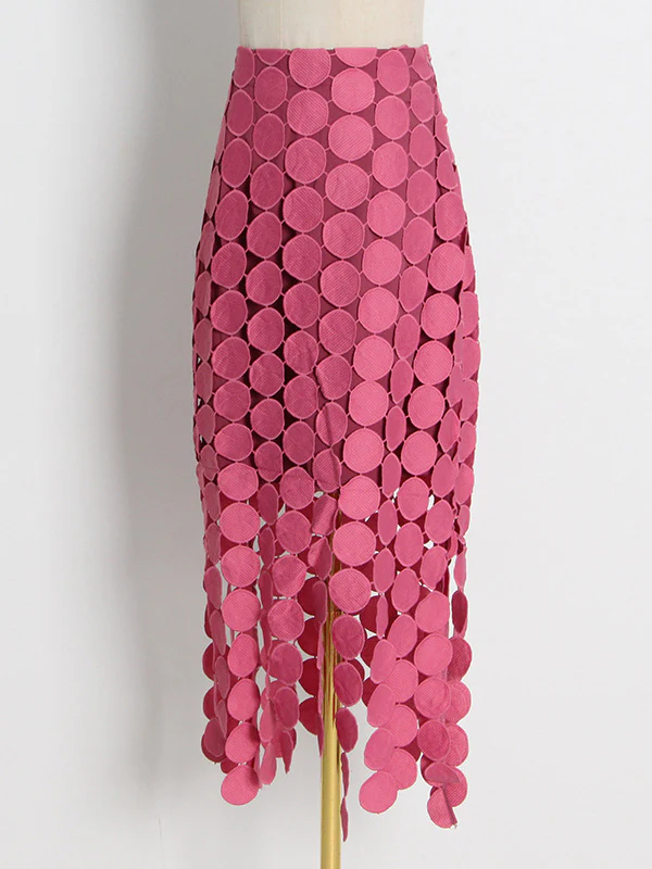 Urban Irregularity Tasseled Embroidered  Skirts - Image 5