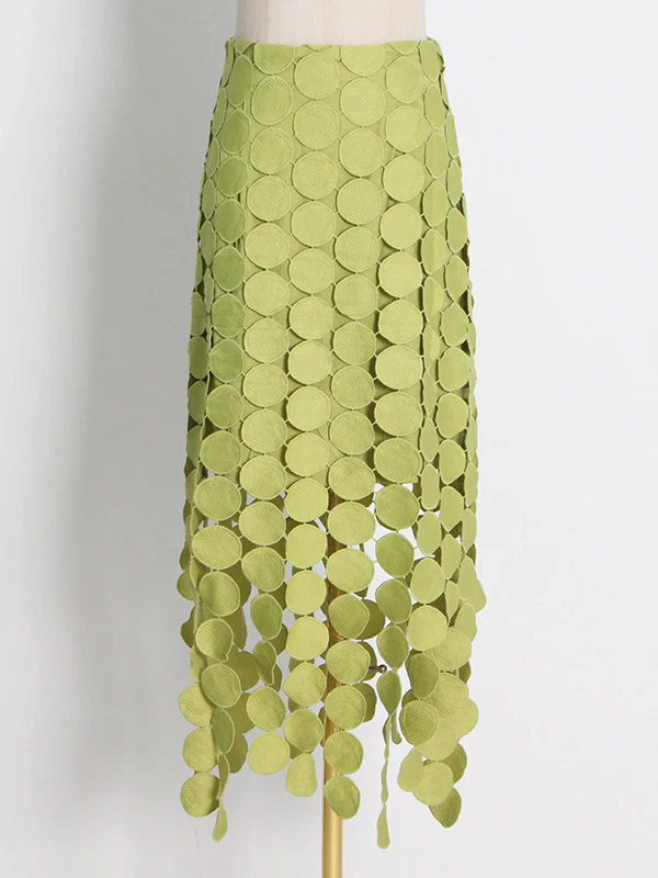 Urban Irregularity Tasseled Embroidered  Skirts - Image 6