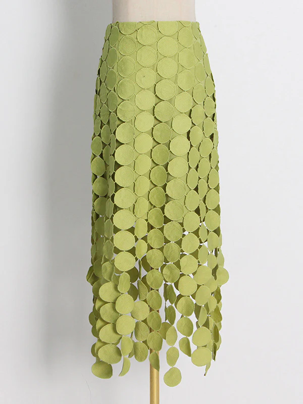 Urban Irregularity Tasseled Embroidered  Skirts - Image 7
