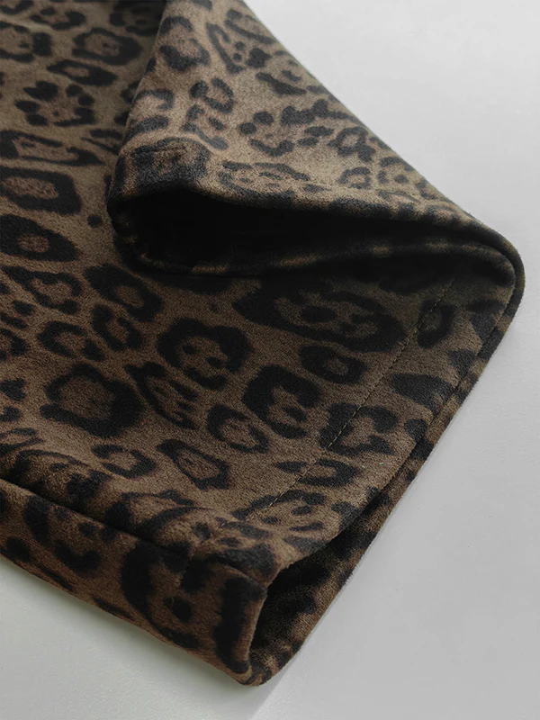 Urban Leopard Patchwork Wide Leg Pants - Image 9