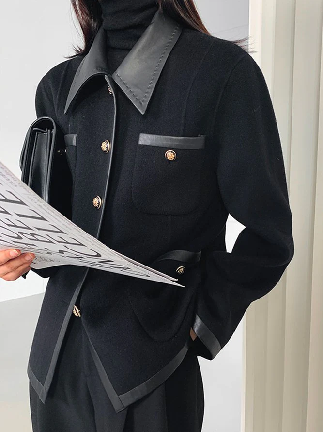 Loose Split-Joint Lapel Collar Jackets - Image 3
