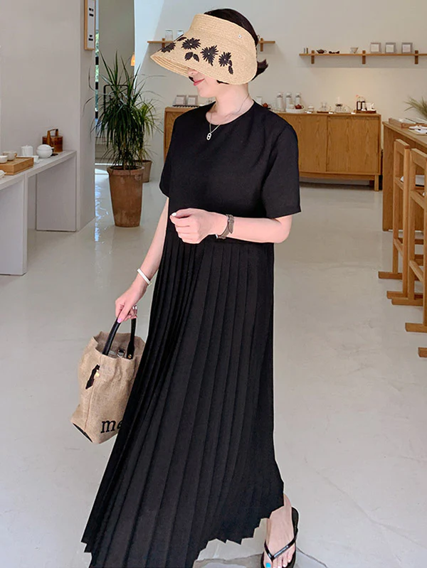 Urban Ruffled Split-Joint High Waisted Short Sleeves Midi Dress - Image 10