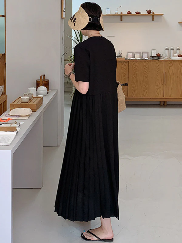 Urban Ruffled Split-Joint High Waisted Short Sleeves Midi Dress - Image 12