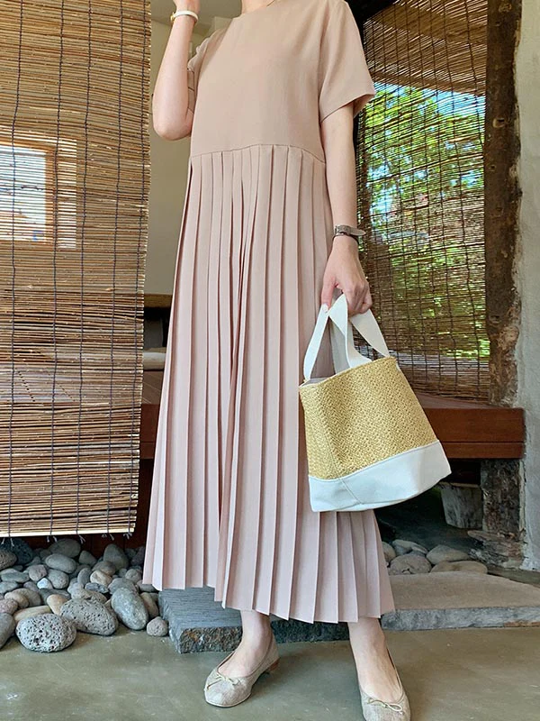 Urban Ruffled Split-Joint High Waisted Short Sleeves Midi Dress - Image 2