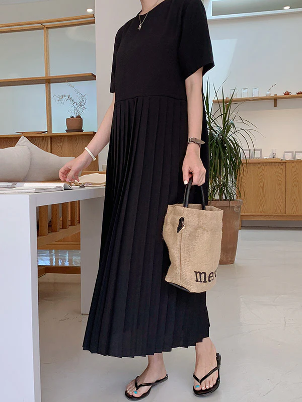 Urban Ruffled Split-Joint High Waisted Short Sleeves Midi Dress - Image 6
