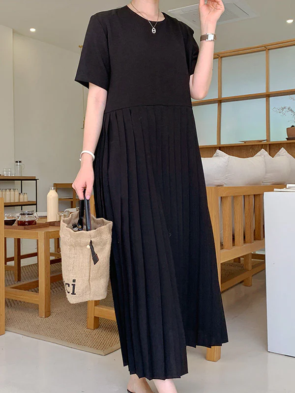 Urban Ruffled Split-Joint High Waisted Short Sleeves Midi Dress - Image 8
