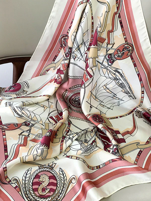 Urban Silk Imitation Printed Square Scarf - Image 10