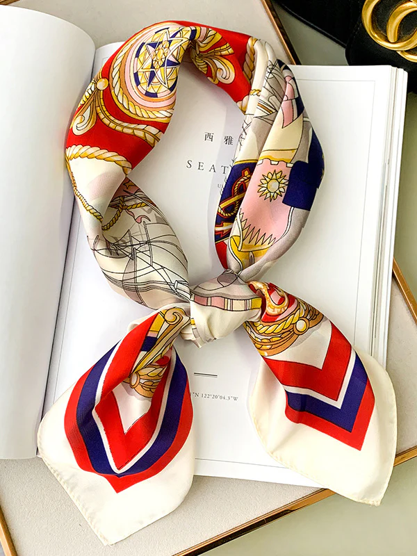 Urban Silk Imitation Printed Square Scarf - Image 2