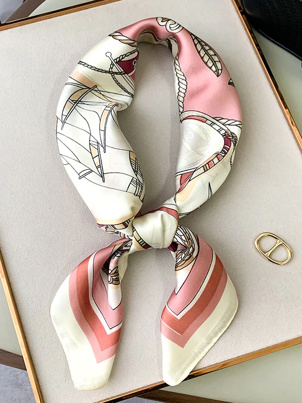 Urban Silk Imitation Printed Square Scarf - Image 3