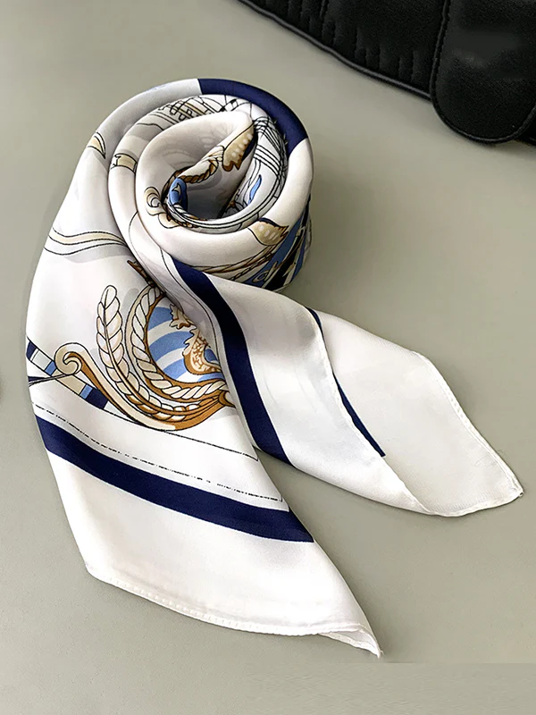 Urban Silk Imitation Printed Square Scarf - Image 5