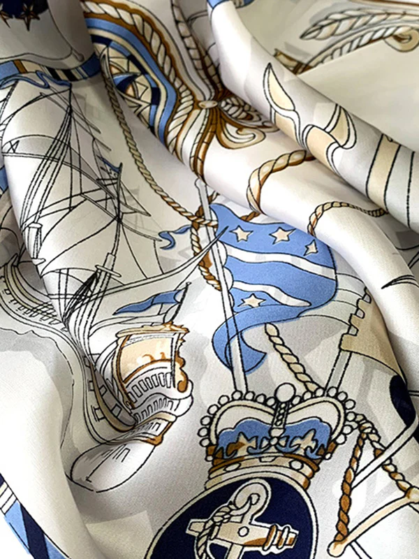 Urban Silk Imitation Printed Square Scarf - Image 7