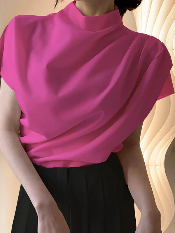 Urban Solid Color Short Sleeve T-Shirt Top - Image 2