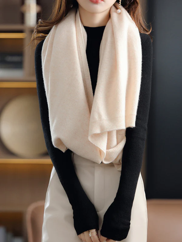 Urban Wool Loose Solid Color Batwing Sleeves Cape Cardigan Tops - Image 12