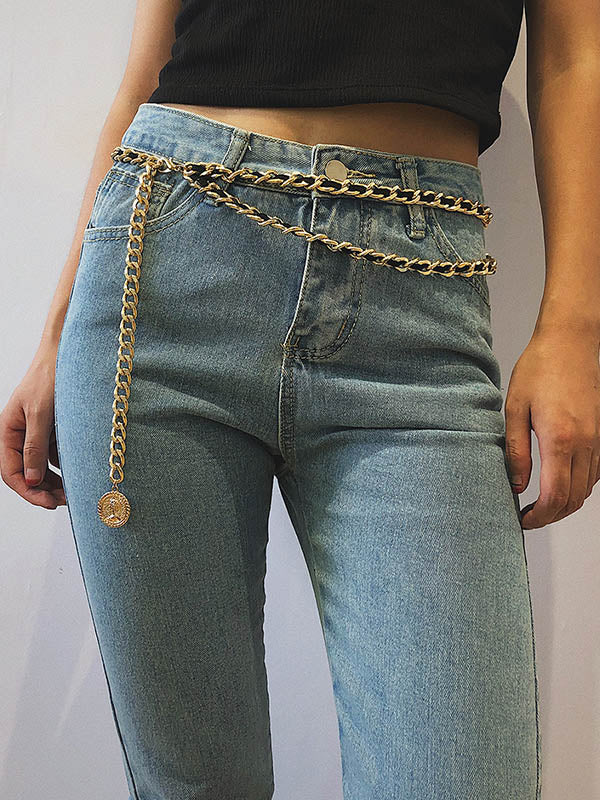 Vintage Fashion Geometry Waist Chain - Image 2