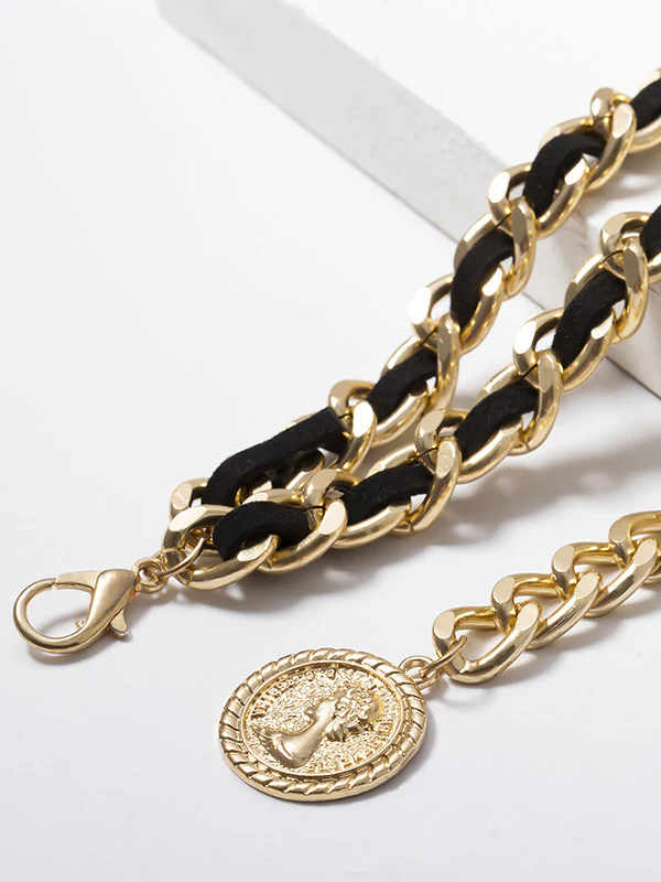 Vintage Fashion Geometry Waist Chain - Image 8