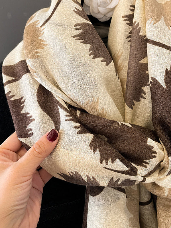 Vintage Floral Printed Shawl&Scarf - Image 14