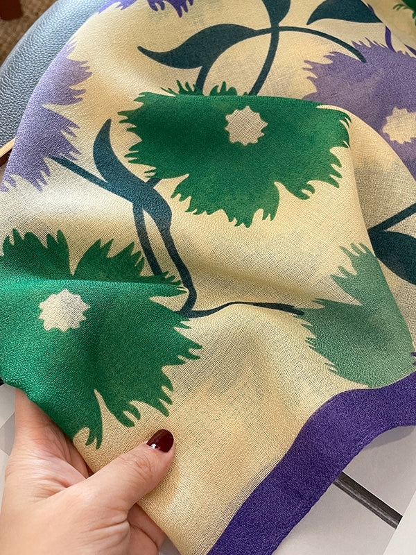 Vintage Floral Printed Shawl&Scarf - Image 19