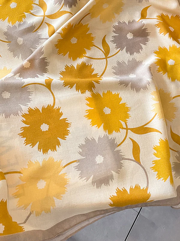 Vintage Floral Printed Shawl&Scarf - Image 21