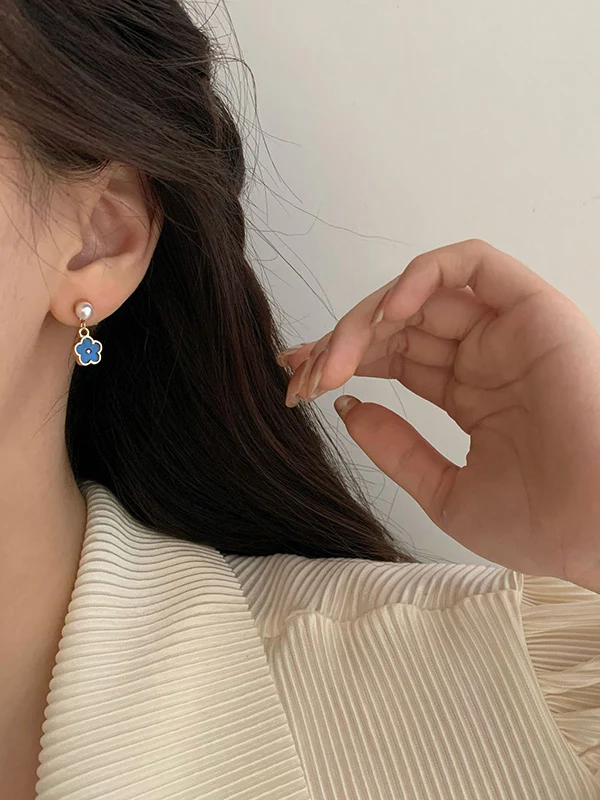 Vintage Geometry Flower Shape Earrings Accessories - Image 2