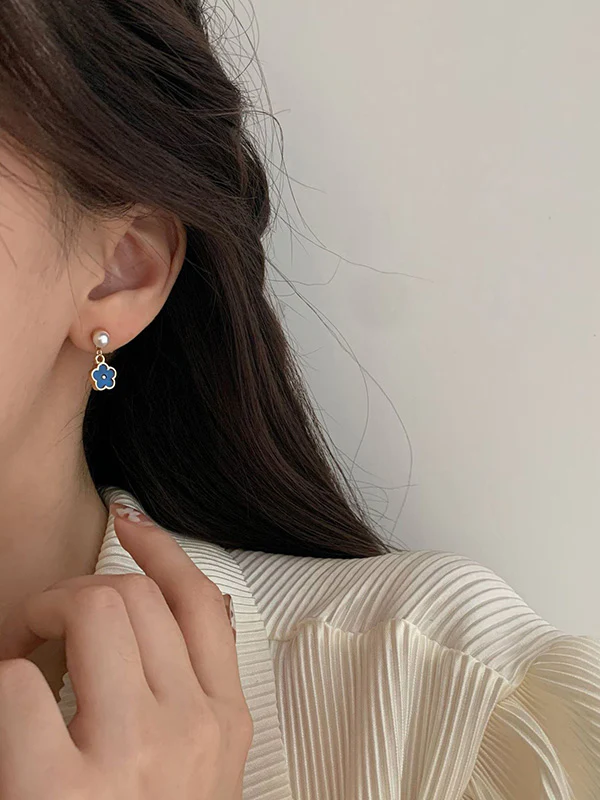 Vintage Geometry Flower Shape Earrings Accessories - Image 3