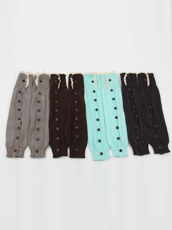 Vintage Knitting Lace Leg Warmers Accessories - Image 10