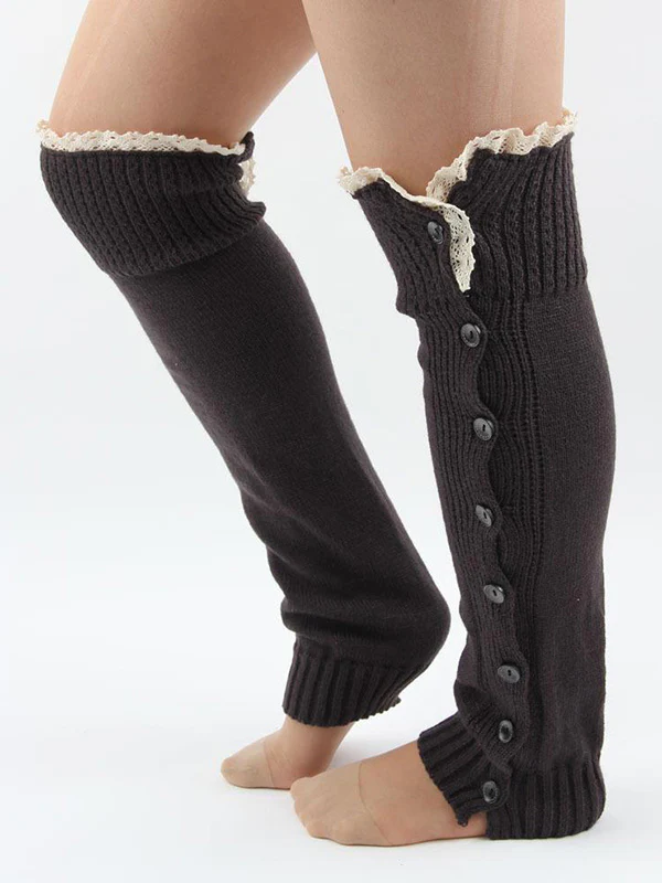Vintage Knitting Lace Leg Warmers Accessories - Image 4