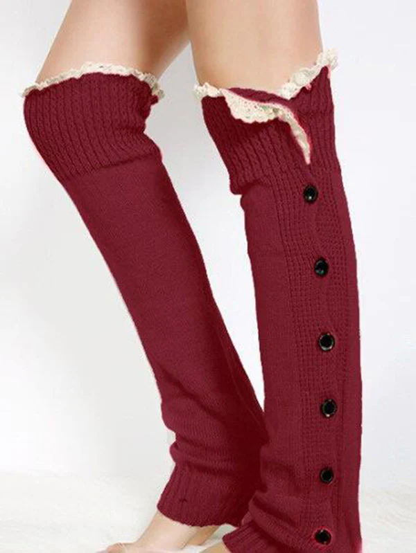 Vintage Knitting Lace Leg Warmers Accessories - Image 5
