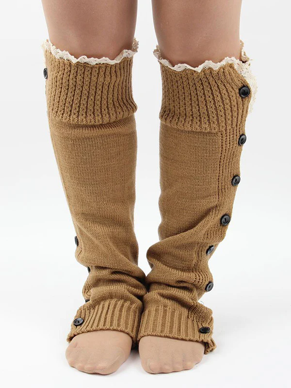 Vintage Knitting Lace Leg Warmers Accessories - Image 6