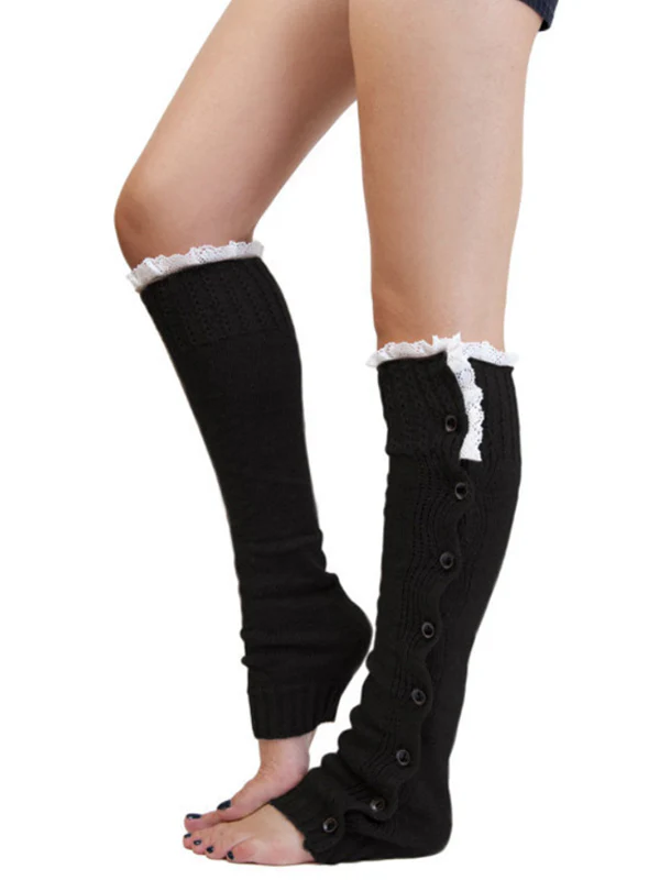 Vintage Knitting Lace Leg Warmers Accessories - Image 7