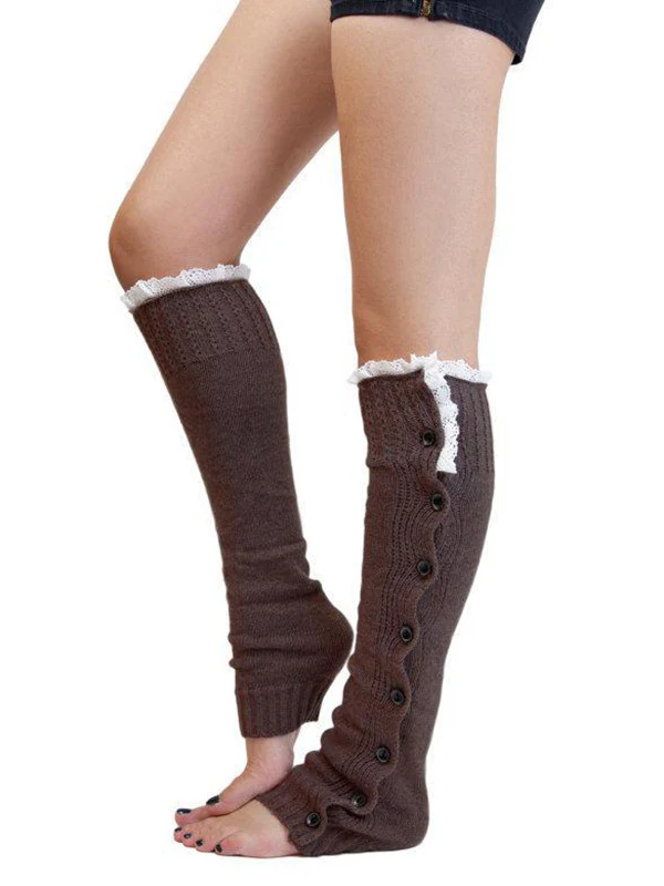 Vintage Knitting Lace Leg Warmers Accessories - Image 8