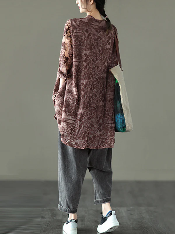 Vintage Loose Embroidered Lace Hollow Blouse - Image 16