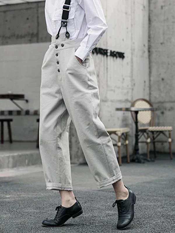 Vintage One-Shoulder Multi-Buckle Jumpsuit - Image 5