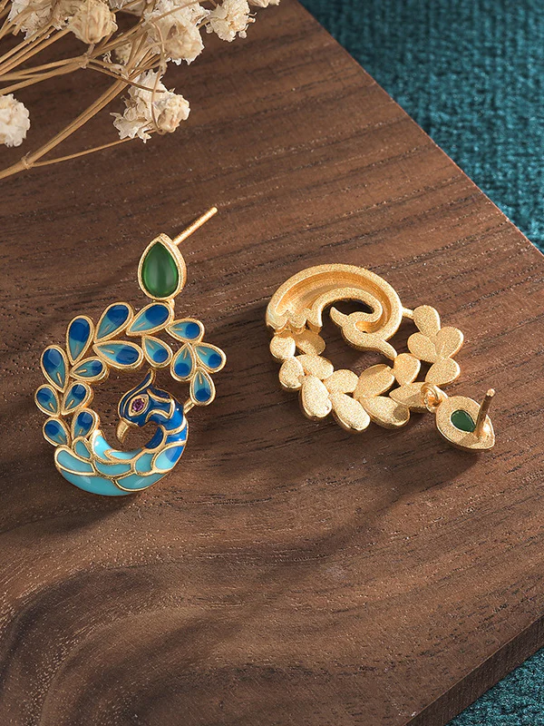Vintage Peacock Shape Earrings Accessories - Image 2