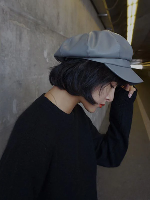 Vintage Solid Beret Hats - Image 15