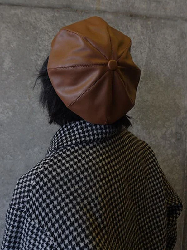 Vintage Solid Beret Hats - Image 17