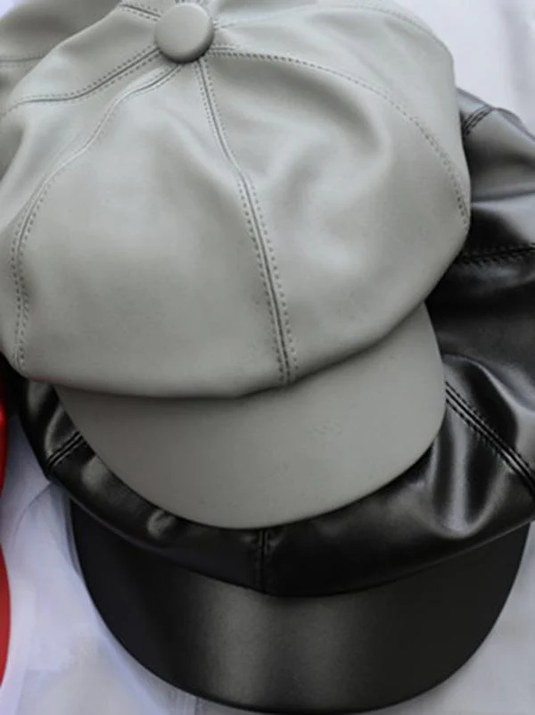 Vintage Solid Beret Hats - Image 19
