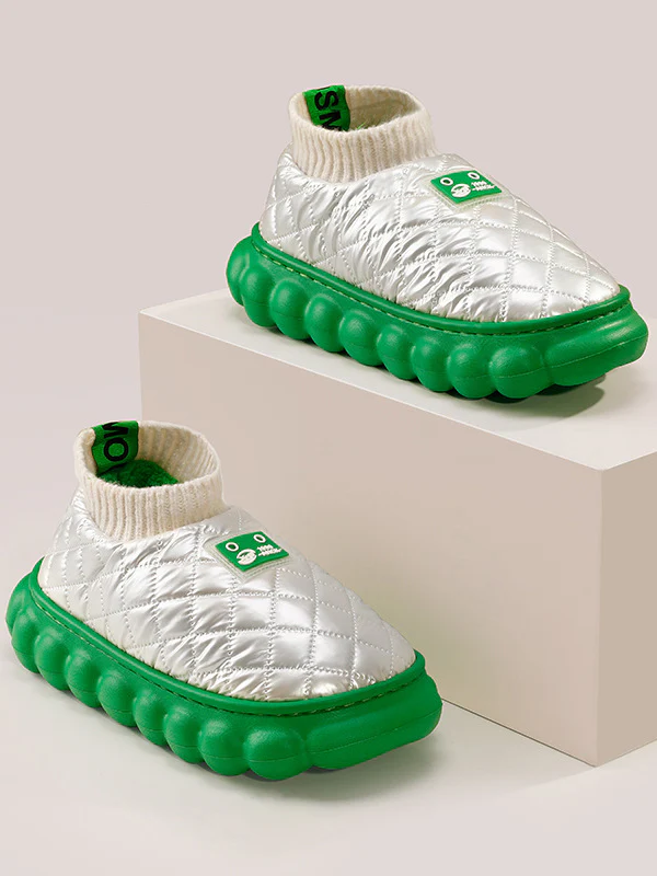 Warm Indoor Non-Slip Waterproof Soft Sole Padded Flat Shoes - Image 4