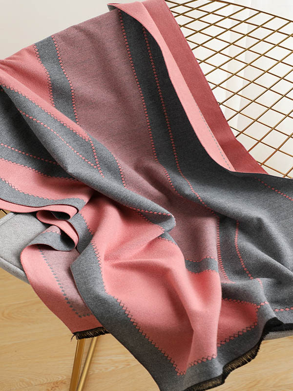 Warm Thicken Fringed Printed Scarf - Image 10