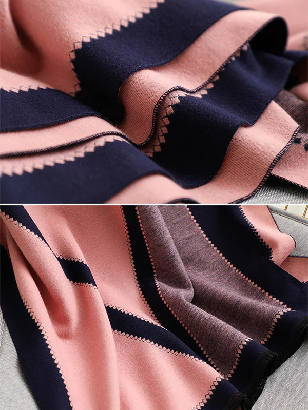 Warm Thicken Fringed Printed Scarf - Image 9