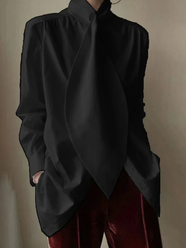 White Inspired Designer Oversize Tops Shirt Blouse - Image 5