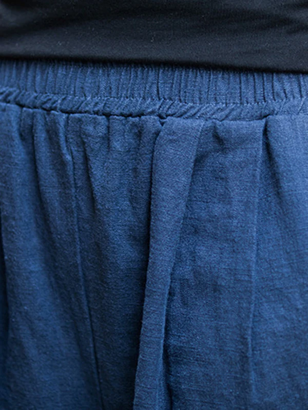 Wide Leg Elasticity Solid Color Pants Trousers - Image 23