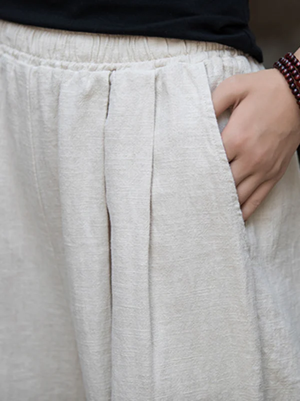 Wide Leg Elasticity Solid Color Pants Trousers - Image 7